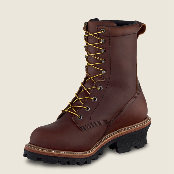 Botas de Trabajo Red Wing Hombre Marrom - Loggermax - 9-Inch Waterproof Soft Toe Logger - 738-YTSKJD